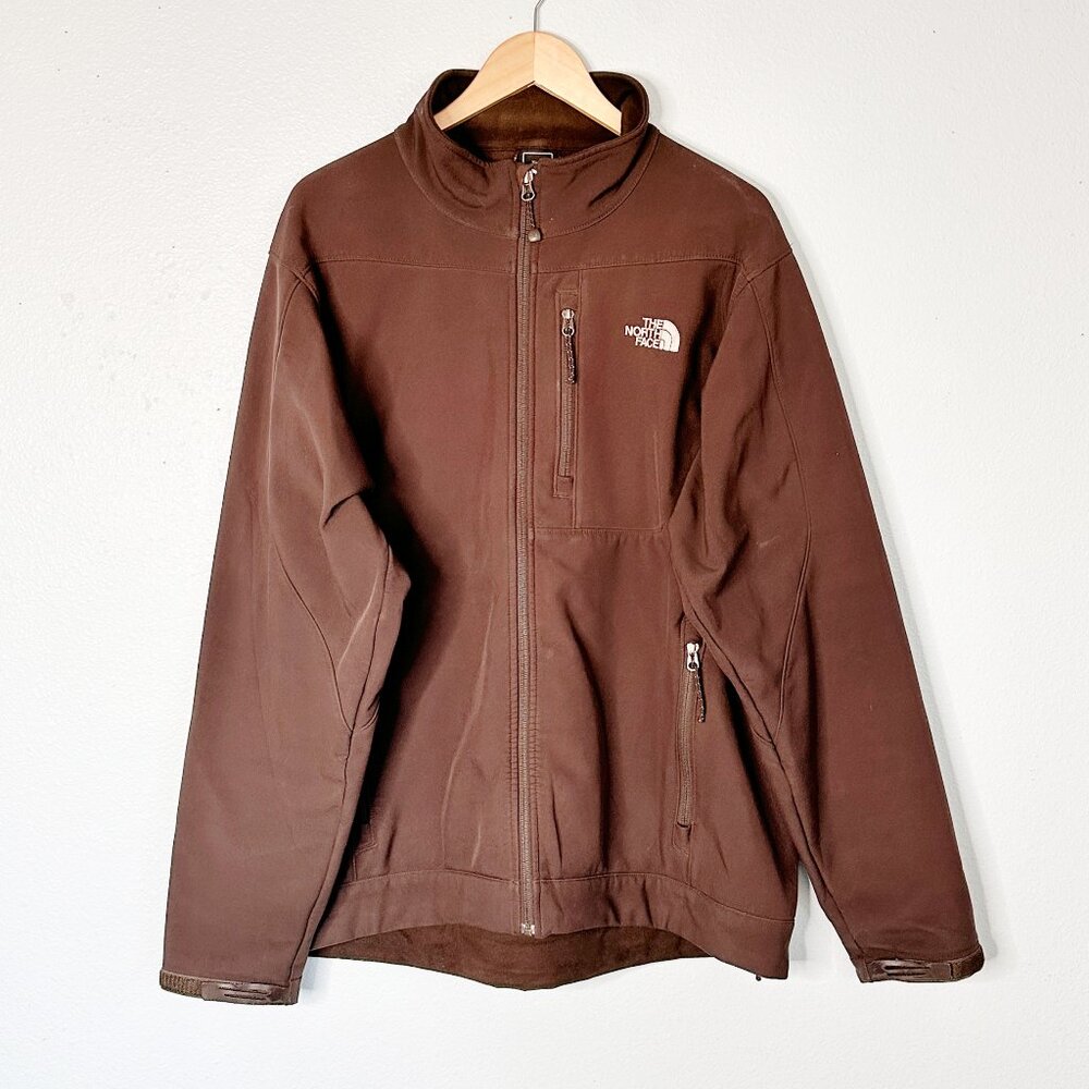 The North Face Apex Bionic Soft Shell Jacket Brown Men's XL Full Zip
